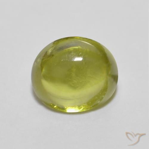 1.36ct Натуральный Теплый лесной зеленый Сфен, Овал, Прозрачный