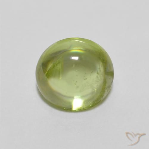 0.99ct Натуральный Светло-живой зеленый Сфен, Овал, Прозрачный