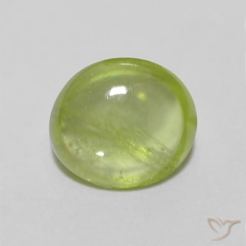 1.16ct Натуральный Ярко-зеленый Сфен, Овал, Прозрачный