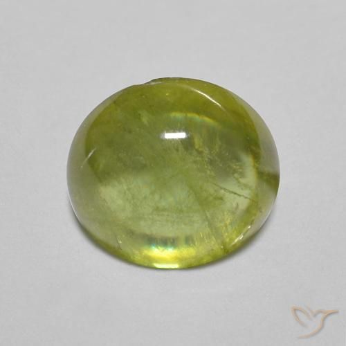 1.83ct Натуральный Средний зеленый Сфен, Овал, Прозрачный