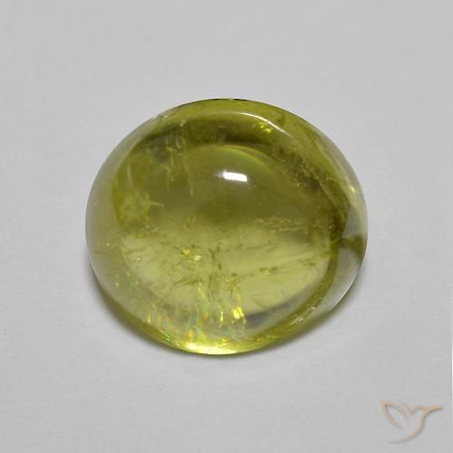 2.65ct Натуральный Средний зеленый Сфен, Овал, Прозрачный