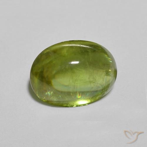 1.31 карата, натуральный Medium Dark-Green Сфен, Овал, Прозрачный