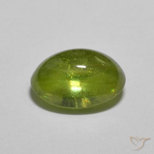 1.31 карата, натуральный Medium Dark-Green Сфен, Овал, Прозрачный