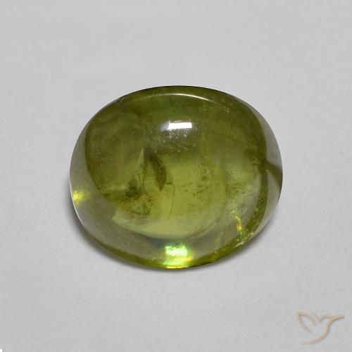 2.17ct Натуральный Средний зеленый Сфен, Овал, Прозрачный