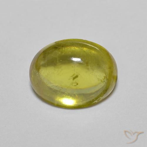 1.62ct Натуральный Желтовато-зеленый Сфен, Овал, Прозрачный