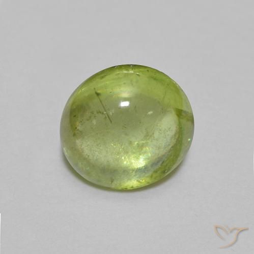 1.05ct Натуральный Светло-живой зеленый Сфен, Овал, Прозрачный