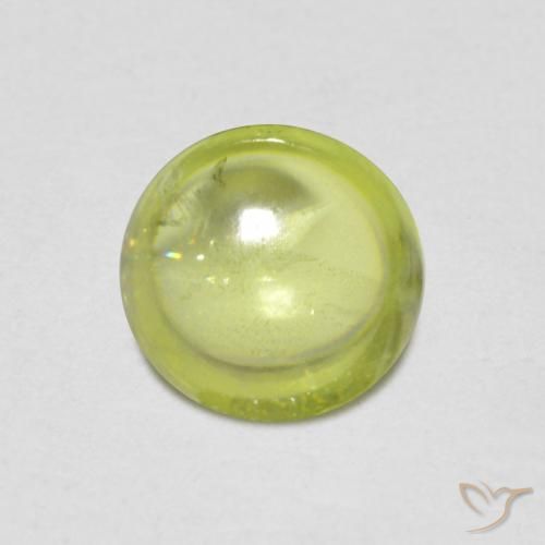 0.94ct Натуральный Ярко-зеленый Сфен, Овал, Прозрачный