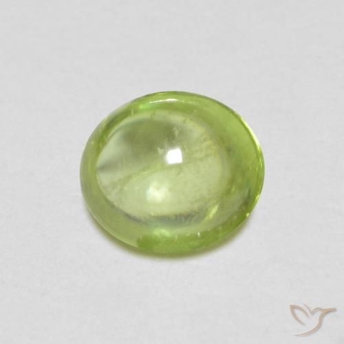 0.78ct Натуральный Светло-живой зеленый Сфен, Овал, Прозрачный