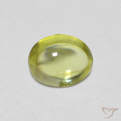 0.75ct Натуральный Теплый лесной зеленый Сфен, Овал, Прозрачный