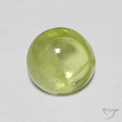 1.29ct Натуральный Оливковый Зеленый Сфен, Овал, Прозрачный