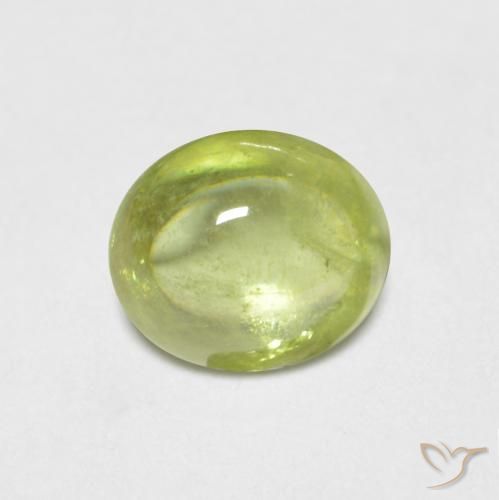 0.85ct Натуральный Светло-желтый Сфен, Овал, Прозрачный