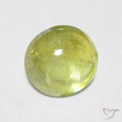 1.56ct Натуральный Светло-желтый Сфен, Овал, Прозрачный