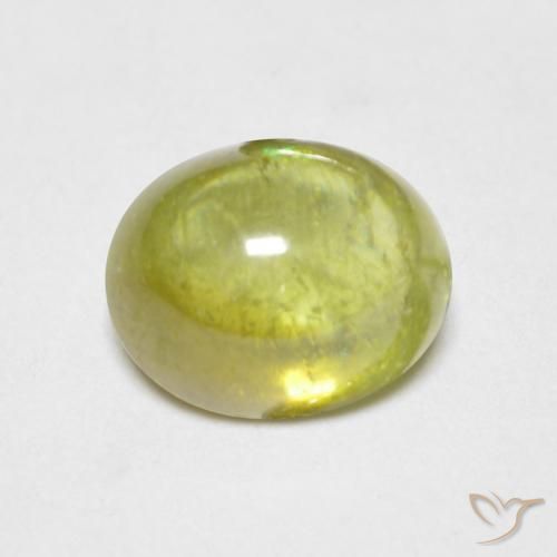 1.30ct Натуральный Светло-зеленовато-желтый Сфен, Овал, Прозрачный