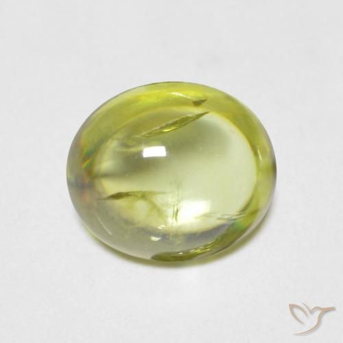 1.12ct Натуральный Лимонно-желтый Сфен, Овал, Прозрачный