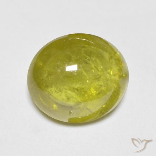 2.89ct Натуральный Ананас желтый Сфен, Овал, Прозрачный
