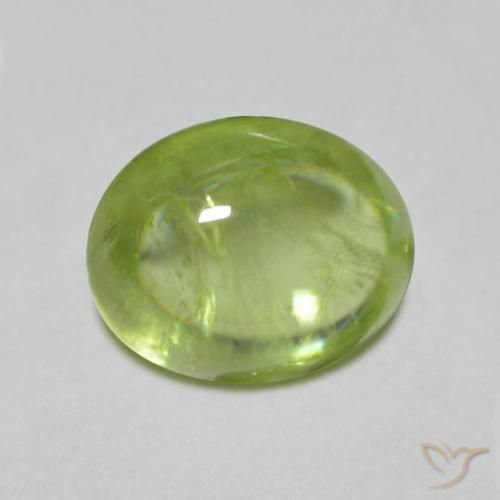 1.35ct Натуральный Светло-живой зеленый Сфен, Овал, Прозрачный