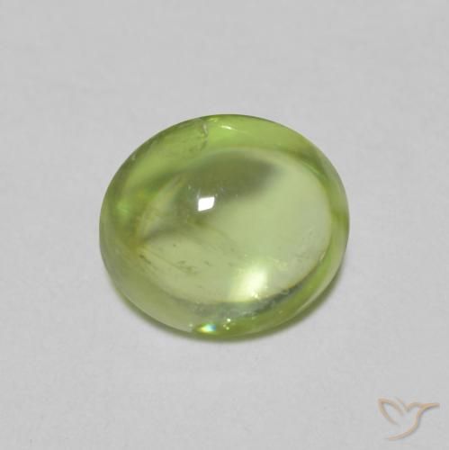 0.90ct Натуральный Светло-живой зеленый Сфен, Овал, Прозрачный
