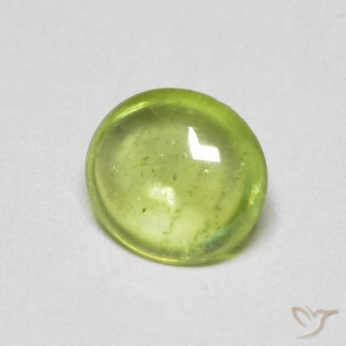 0.83ct Натуральный Лаймово-зеленый Сфен, Овал, Прозрачный