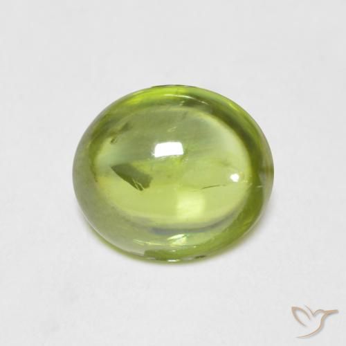 1.34ct Натуральный Ярко-зеленый Сфен, Овал, Прозрачный