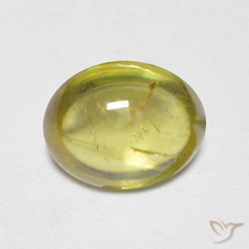 1.76ct Натуральный Средний желтый Сфен, Овал, Прозрачный