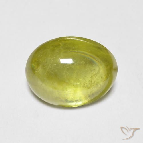 2.64ct Натуральный Лимонно-желтый Сфен, Овал, Прозрачный