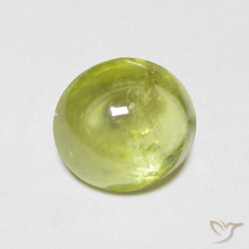 1.58ct Натуральный Оливковый Зеленый Сфен, Овал, Прозрачный
