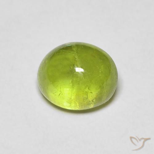 1.09ct Натуральный Средний зеленый Сфен, Овал, Прозрачный