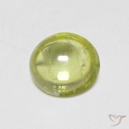 0.97ct Натуральный Желтовато-зеленый Сфен, Овал, Прозрачный