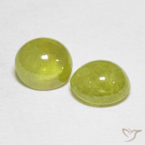 3.74 карата, натуральный Pineapple yellow Сфен, Овал, Полупрозрачный