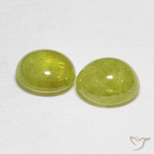 3.74 карата, натуральный Pineapple yellow Сфен, Овал, Полупрозрачный