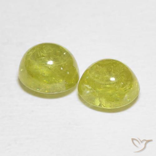 3.07 карата, натуральный Pineapple yellow Сфен, Овал, Прозрачный
