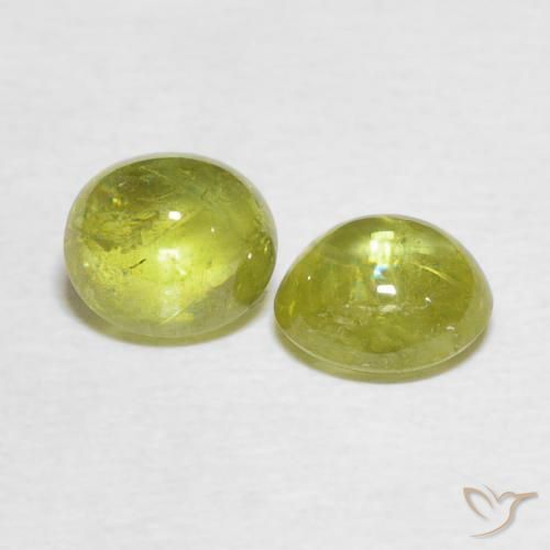 1.98 карата, натуральный Pineapple yellow Сфен, Овал, Прозрачный