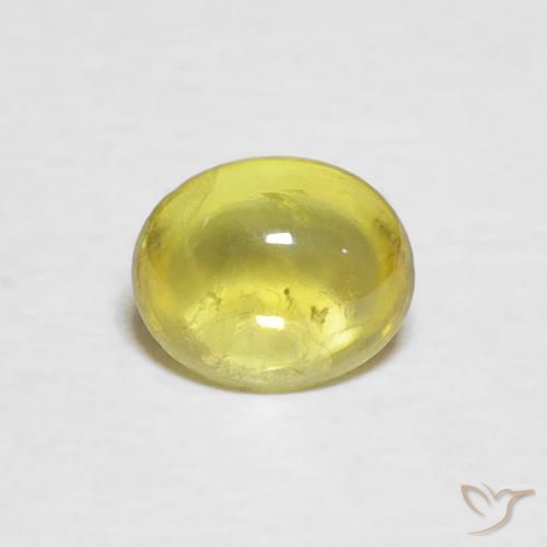 0.89ct Натуральный Кибер-желтый Сфен, Овал, Прозрачный