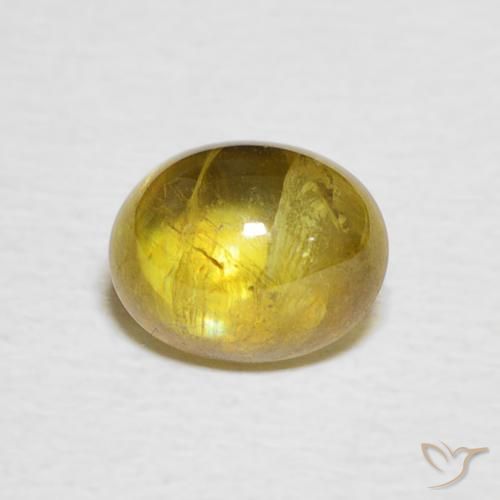 1.58ct Натуральный Коричневато-желтый Сфен, Овал, Прозрачный