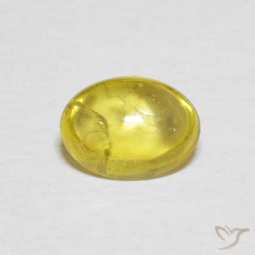 1.34ct Натуральный Светло-медово-желтый Сфен, Овал, Прозрачный