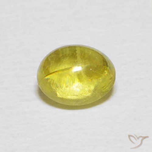 0.84ct Натуральный Средний желтый Сфен, Овал, Прозрачный