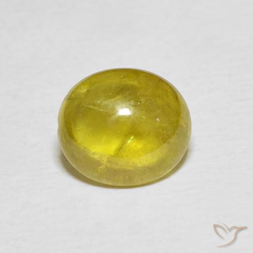 3.21ct Натуральный Pineapple yellow Сфен, Овал, Прозрачный