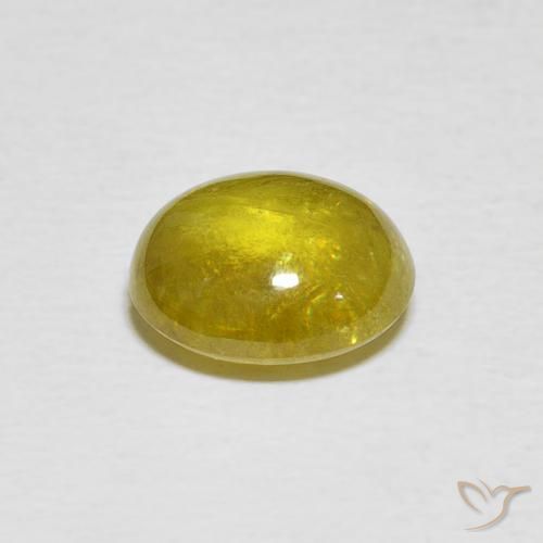 3.21 карата, натуральный Pineapple yellow Сфен, Овал, Прозрачный