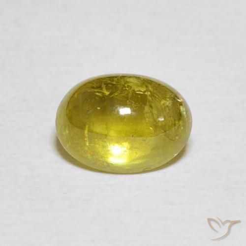 2.12ct Натуральный Средний желтый Сфен, Овал, Прозрачный