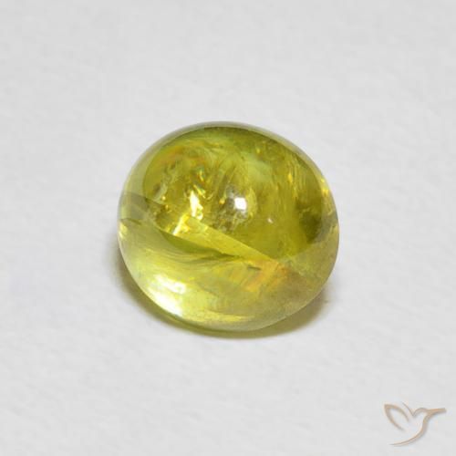2.25 карата, натуральный Pineapple yellow Сфен, Овал, Прозрачный