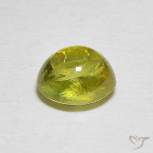 2.25 карата, натуральный Pineapple yellow Сфен, Овал, Прозрачный