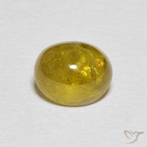 2.42ct Натуральный Землисто-желтый Сфен, Овал, Прозрачный