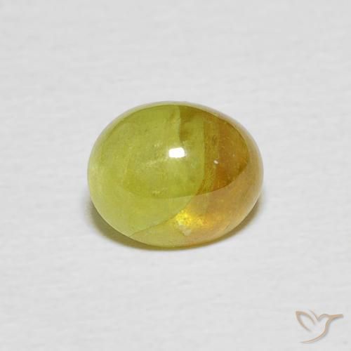 1.50ct Натуральный Палевый Сфен, Овал, Полупрозрачный