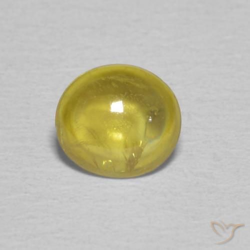 0.76ct Натуральный Средний желтый Сфен, Овал, Прозрачный