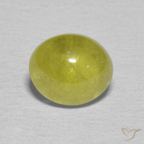 1.39ct Натуральный Средний желтый Сфен, Овал, Прозрачный