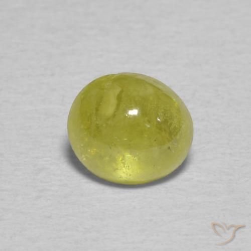 0.85ct Натуральный Средний желтый Сфен, Овал, Прозрачный