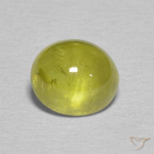 1.52ct Натуральный Средний желтый Сфен, Овал, Прозрачный