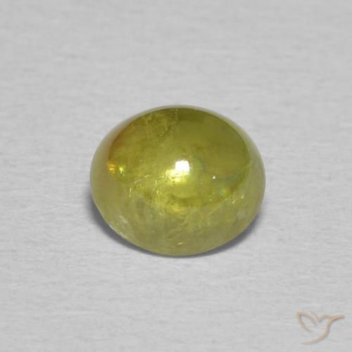0.95ct Натуральный Средний желтый Сфен, Овал, Прозрачный