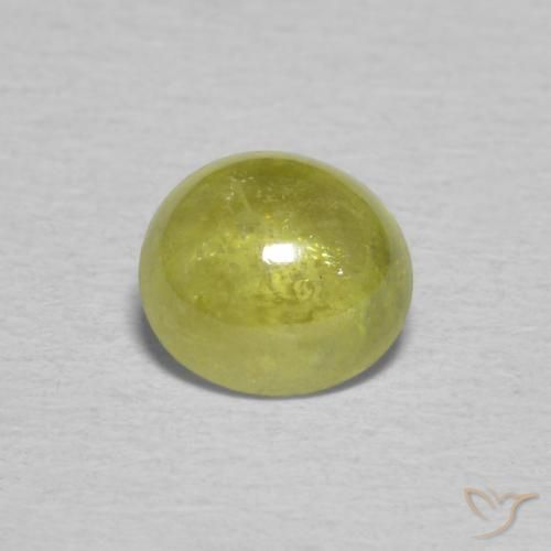 0.92ct Натуральный Средний желтый Сфен, Овал, Прозрачный