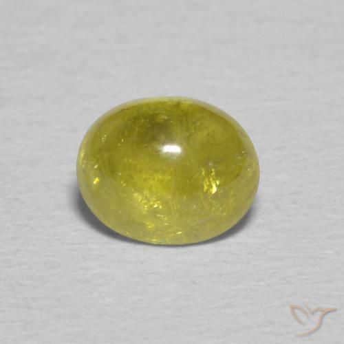 0.91ct Натуральный Pineapple yellow Сфен, Овал, Прозрачный